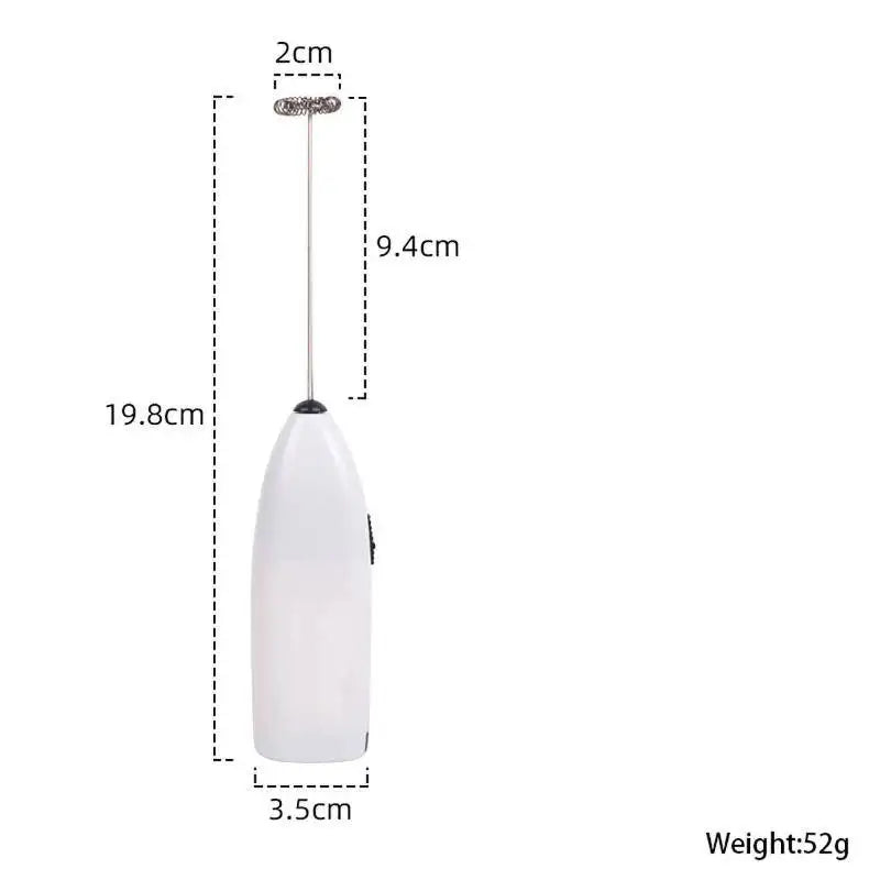 Portable Electric Handheld Egg Whisk Speed Mixing Ergonomic Handle Qme white