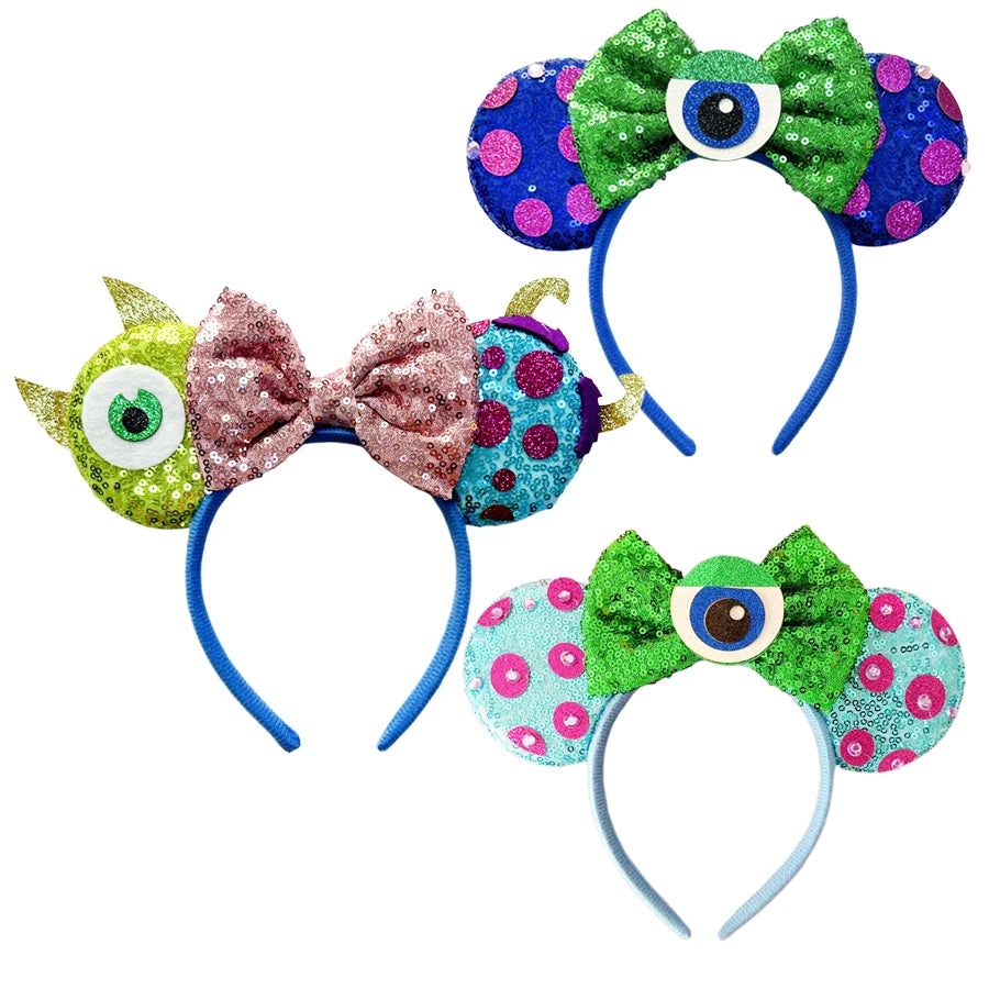 NEW Sullivan Mickey Ears Headband Monster Inc Minnie Mouse Hairband Women Cartoon Character Cosplay Hair Accessories Kids Party Qme Headband 10