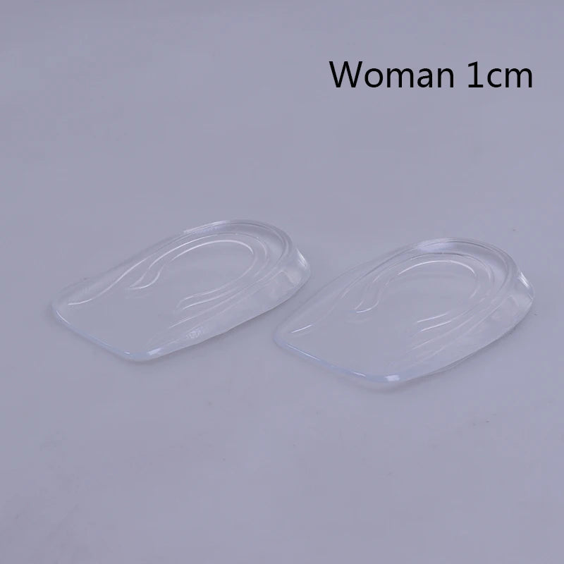 1 Pair Height Lift Men Women Shoes Insole Silicone Heel Insert Qme Woman 1cm