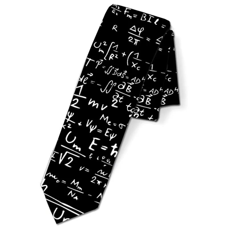 Mathematical Formula Tie Men's Outdoor Travel Ladies Party Qme type4