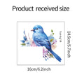 1PC Cartoon Bird Green Plant Flower Switch Paste Home Background Beautification Decorative Wall Stickers Qme blue