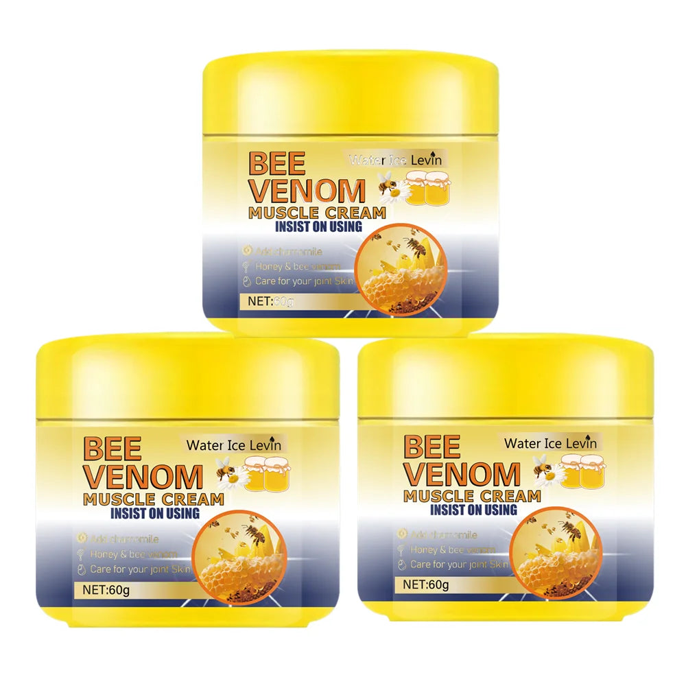 Cooling & Warming Neuropathy Muscle Cream with Bee Venom, Hyaluronic Acid & Magnesium for Muscle & Joint Relief. Qme YELLOW 60g