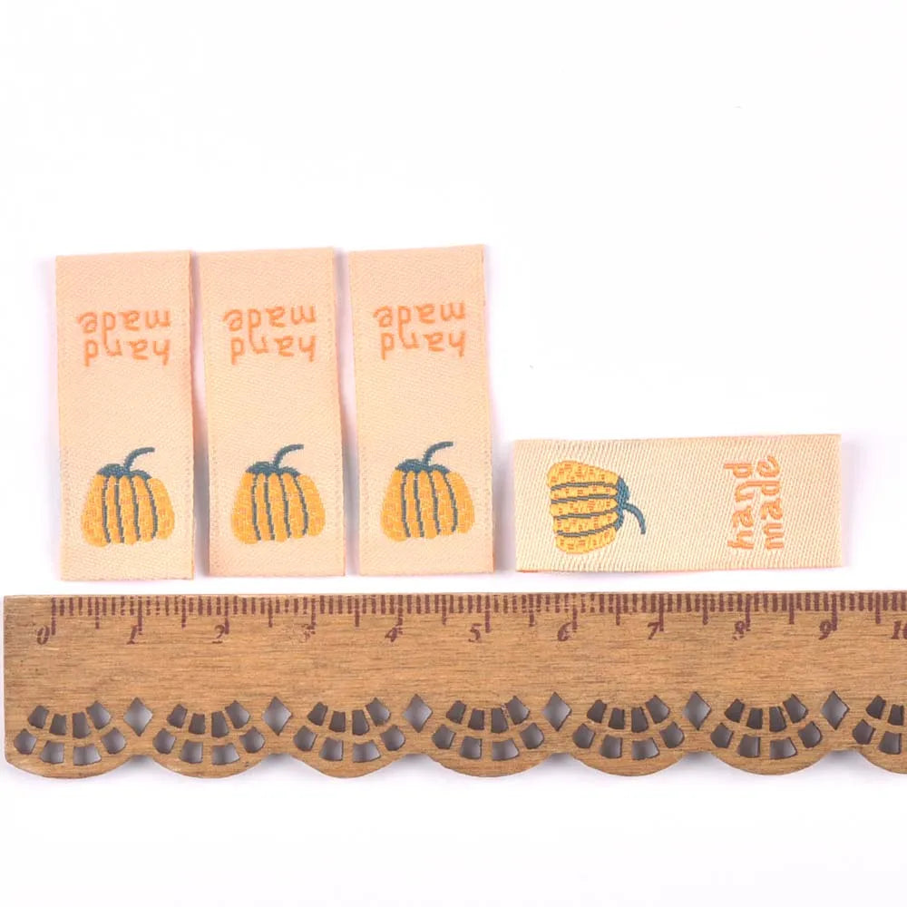 50Pcs Lovely Mushroom/Banana/Flower Embroidery Cloth Labels For Sewing Supplies Garment DIY Bags Hats Accessories Handmade Tags Qme