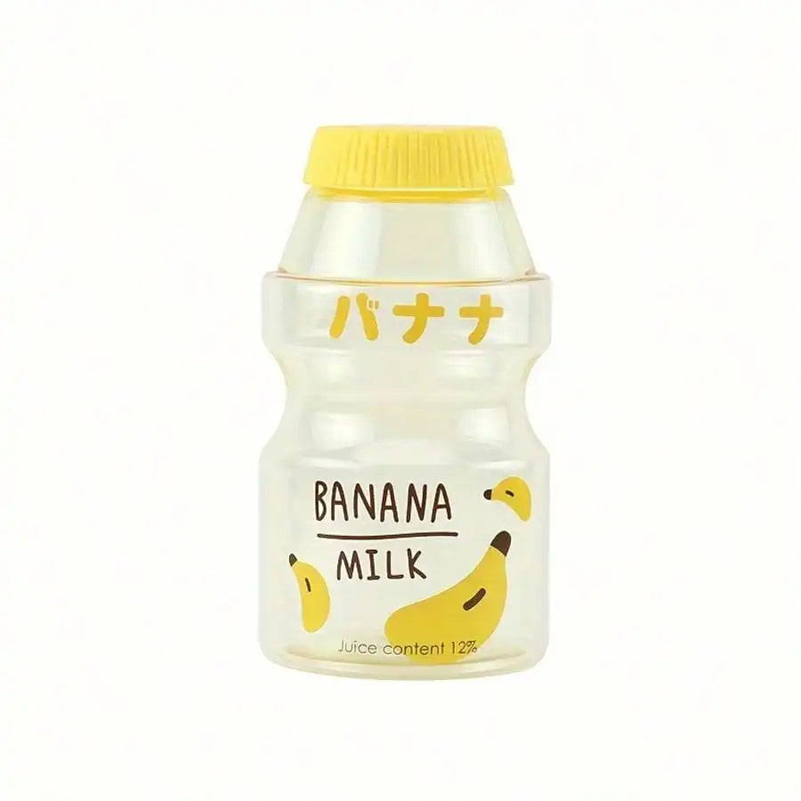 Cute Cartoon Milk Bottle Water Cup Leak Proof Anti Drop Sports Kettle Qme yellow