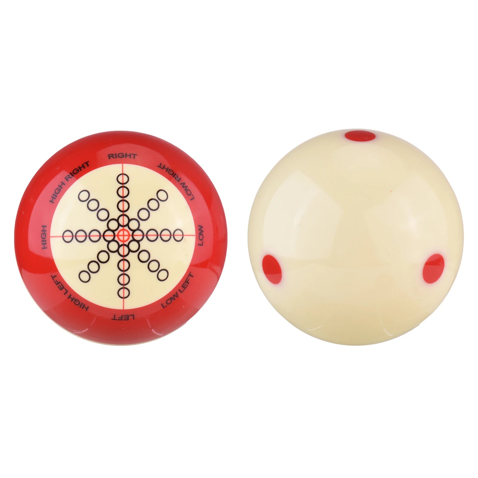 2pcs Red White Resin Billiard Training Cue Ball Pool Cue Ball Practice Training Artifact Qme 1 Pair