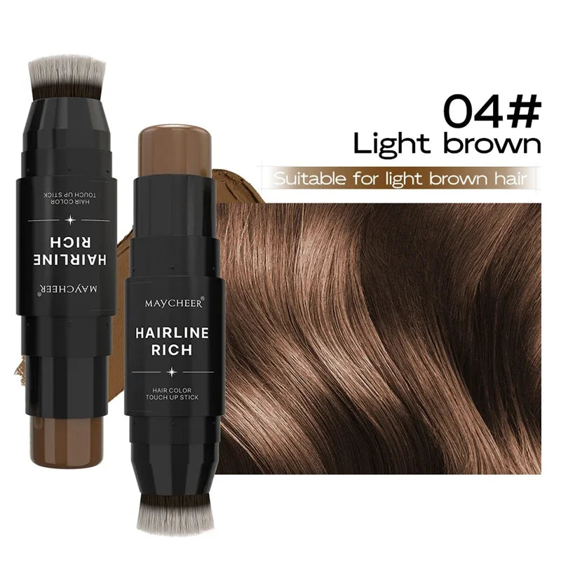 2 In 1 Root Cover Up Stick Waterproof Easy Application Head Root Concealer Long Lasting Sweatproof Temporary Hair Dye Stick Qme