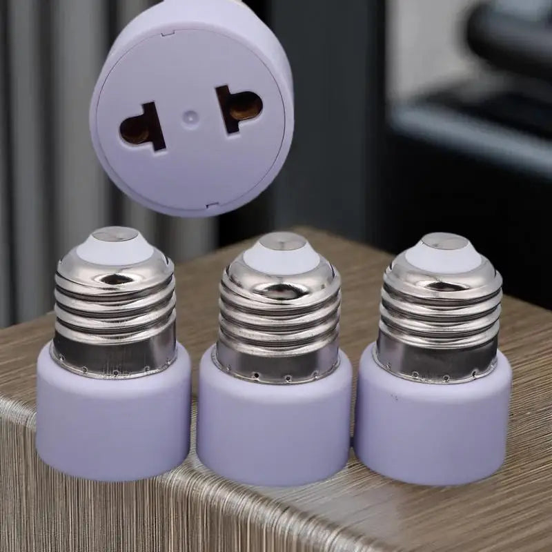 1PC Lamp Socket US/EU Without Light Practical White E27 Plug Bulb Holder Light Fixture Bulb Base Adapter DIY Accessories. Qme