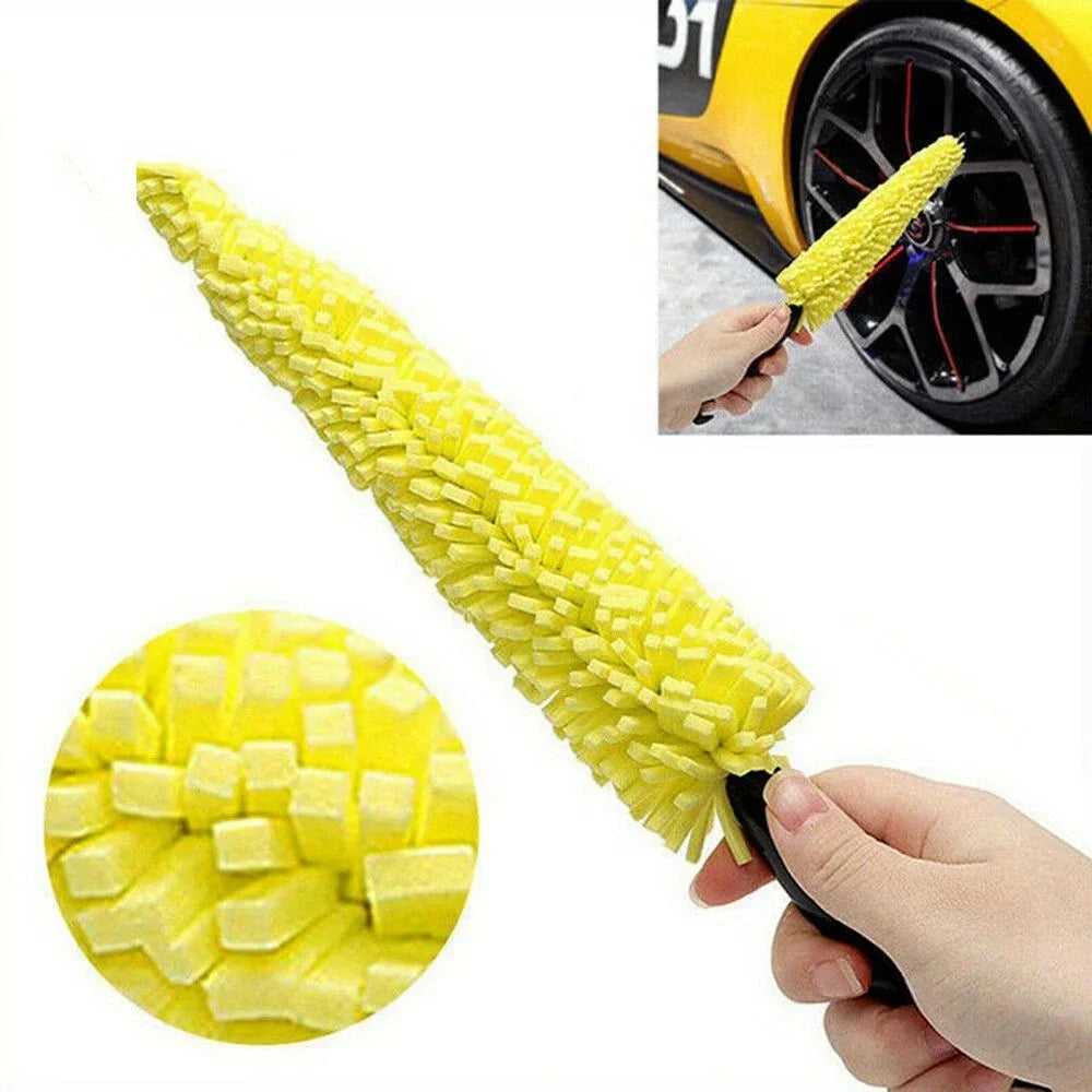 5pcs Effortlessly Clean Your Car Wheels with this Tire Rim Cleaning Tool! Qme