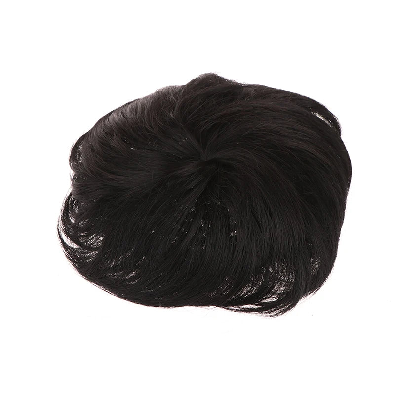 Men's Fashion Synthetic Fiber Wig Short Hair Sales Block Cover White Qme