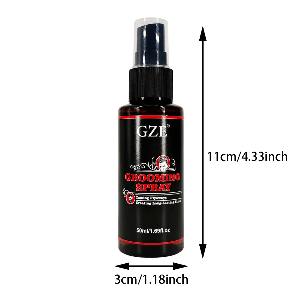 GZE All-In-One Grooming Spray For Man - Leave-In Conditioner & Detangler for Hair & Beard, Softens, Tames Frizz & Adds Shine Qme