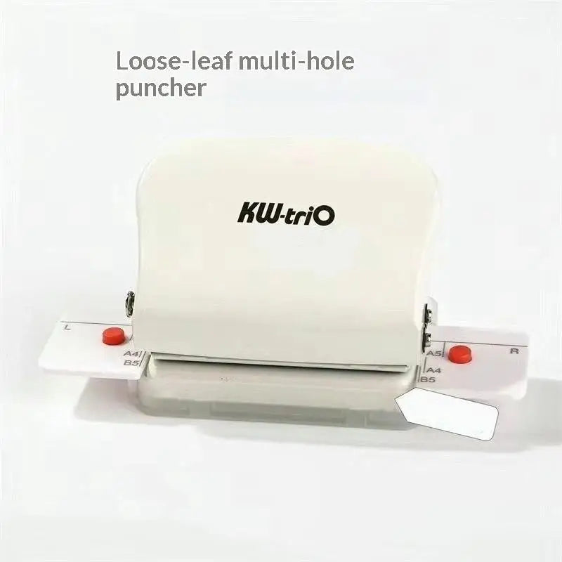 6-Hole Punch Labor Saving Manual Hole Puncher A4 A5 B5 Loose Leaf Qme White B