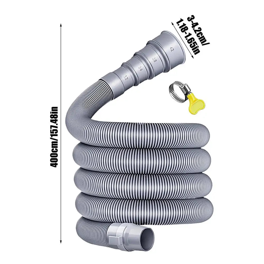 3 4 5m Caravan Sewer Pipe Foldable RV Trailer Hose Adjustable Adapter Qme 4 meters