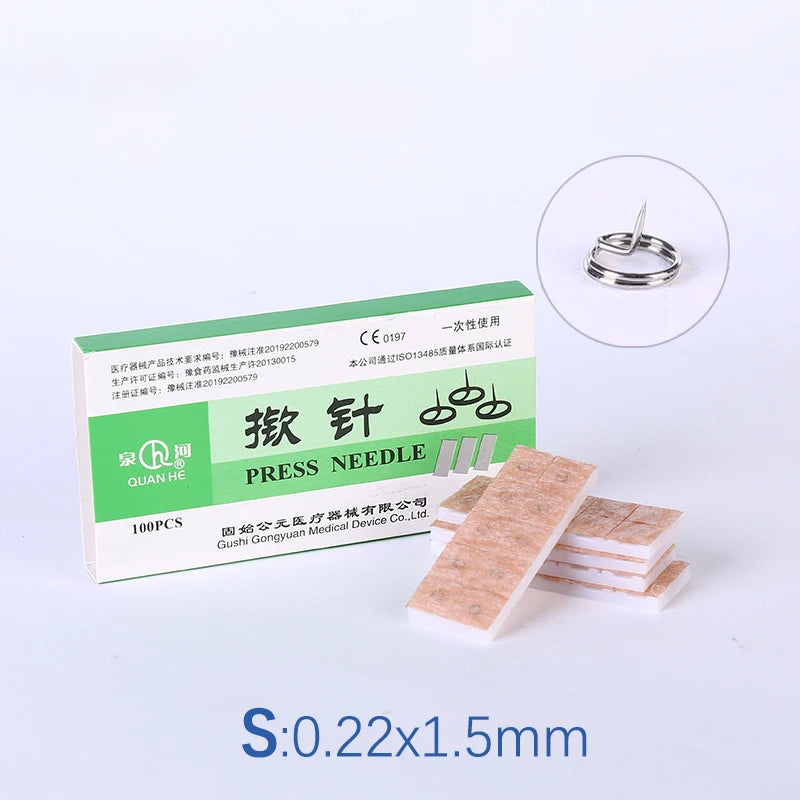 Box Multi-condition Ear Seed Acupressure Disposable Press Needle Qme 0.22x1.5mm