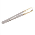 Make Up Tools Pince Epiler Eyebrow Tweezer Stainless Steel Slant Tip Qme Gold