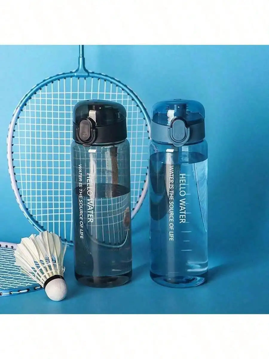 Simple Sports Large Capacity Plastic Water Bottle Boys Girls Student Qme