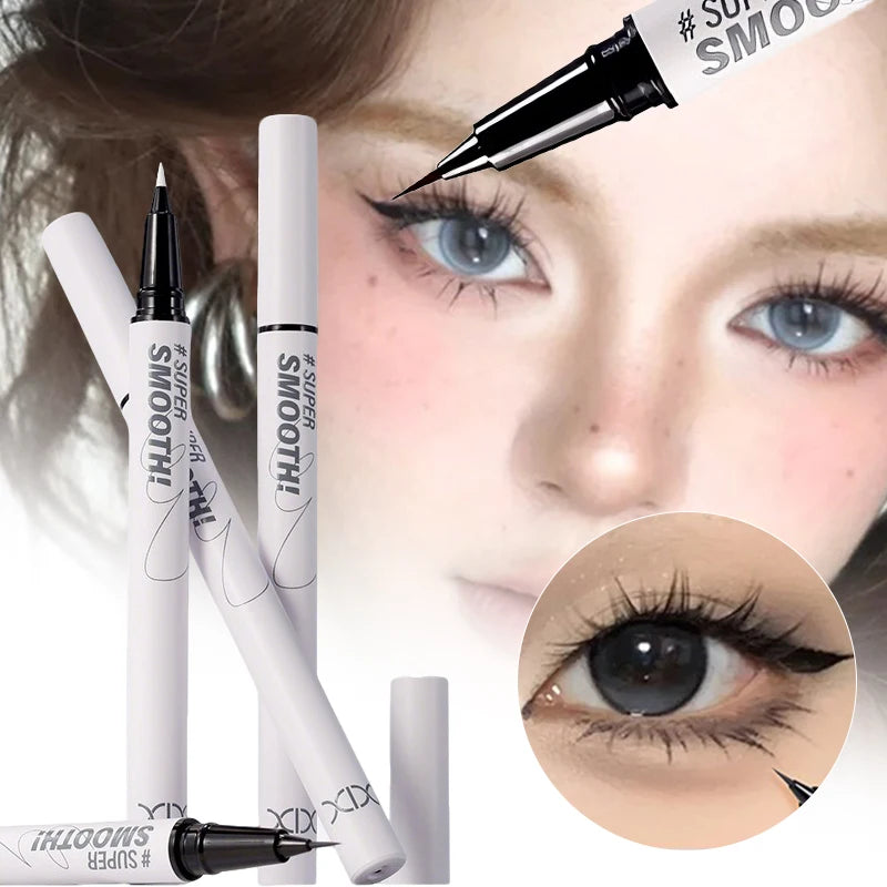 Micro-Sculpt Eyeliner Ultra Fine 0.01mm Tip for Lashes & Brows 24H Waterproof No-Smudge Smooth Black Brown White Eyeliner Makeup Qme