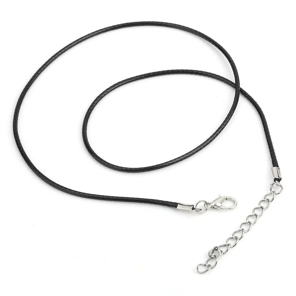 Leather Cord Leather Thread Lobster Clasp Wax Rope Waxed Thread Leather Cord Necklace DIY Jewelry Accessory Wax Rope Qme