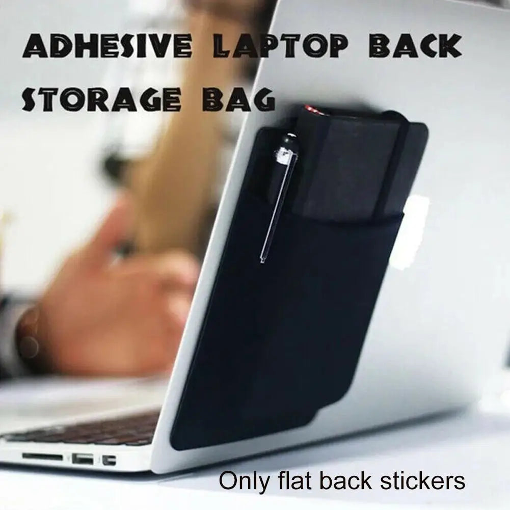 NEW Self Adhesive Laptop Rear Storage Bag for Mouse Digital Hard Drive Pen Pocket Pouch Laptop Accessories Qme