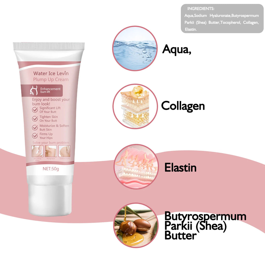 1pcs butt massage cream, containing hyaluronic acid, prevent sagging, shape hips, plump and sexy, and tighten the body Qme