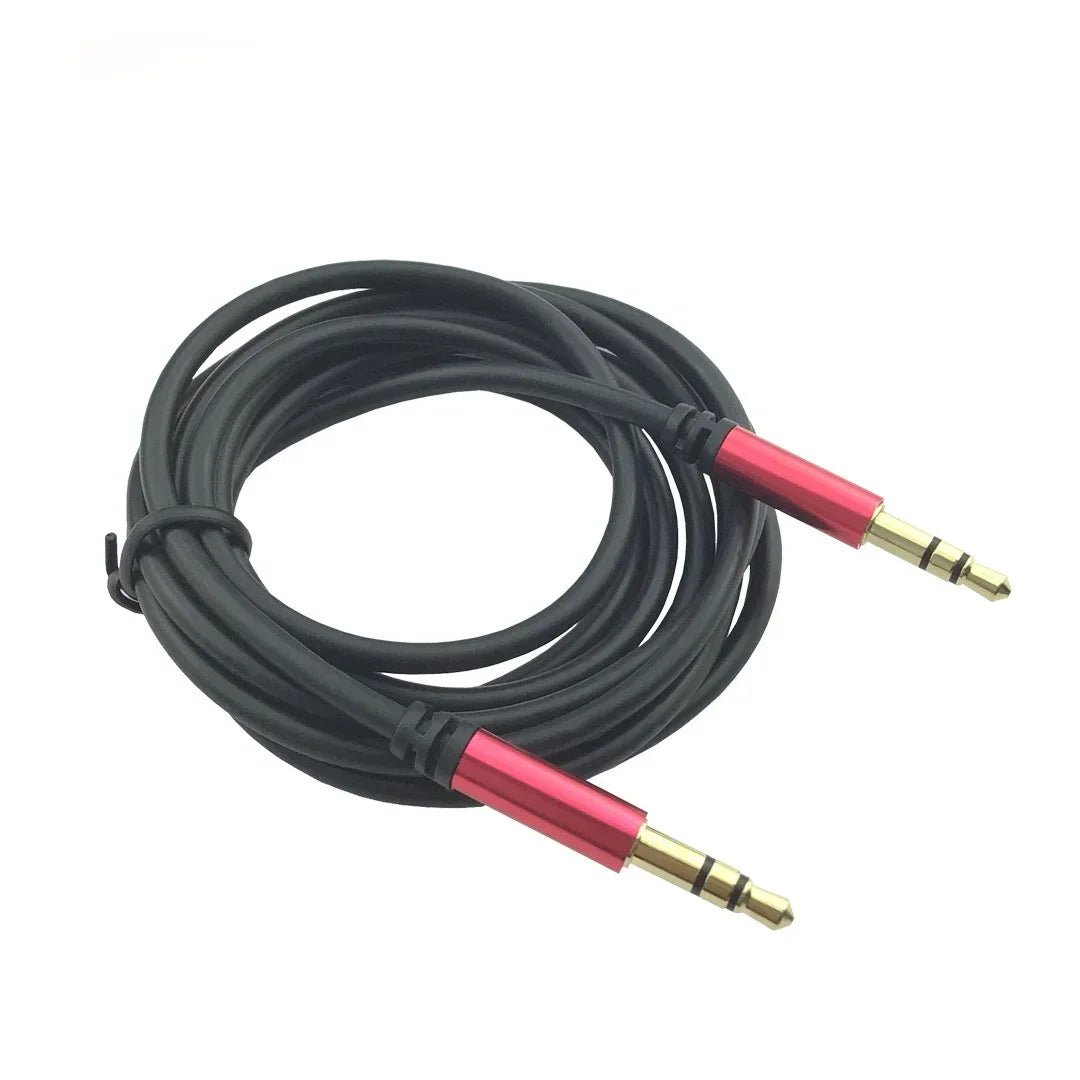 Cable 3.5mm Jack New 3.5mm Male To Male Car Aux Auxiliary Cord Stereo Audio Cable Wire for Phone IPod Mp3 Qme Black and red