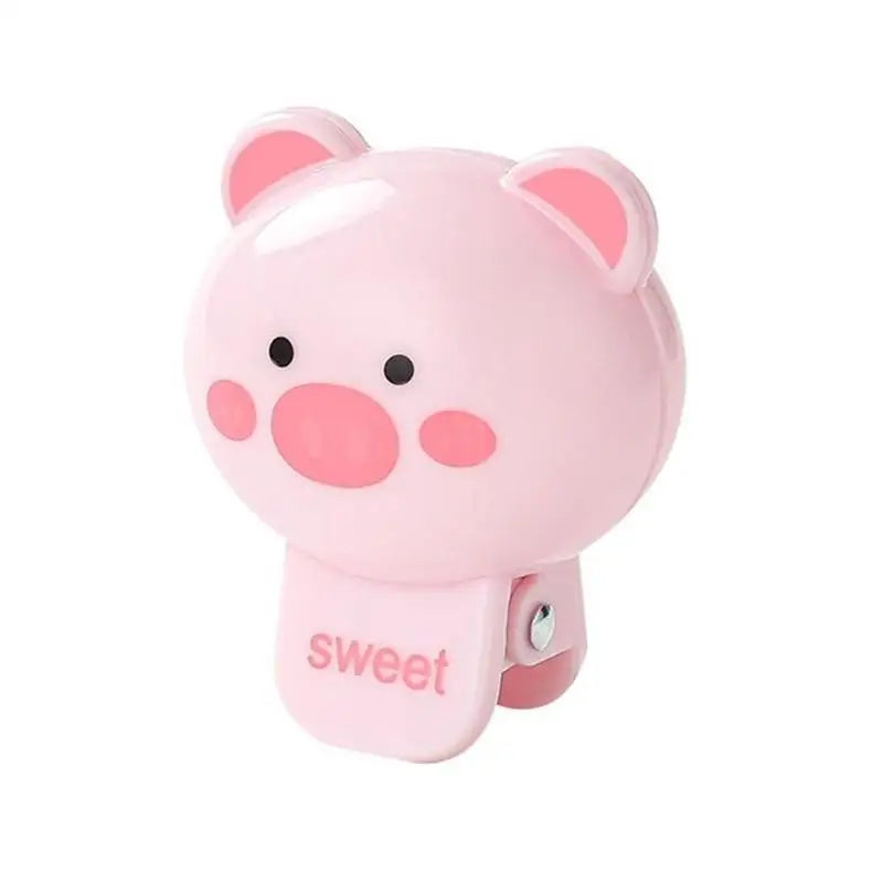 Dustproof Head Protector Cap Household Travel Cartoon Animals Qme Pink
