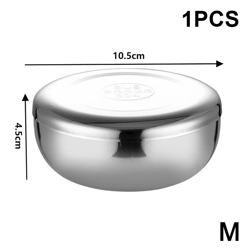Stainless Steel Bowl Korean Big Cooked Rice Cover Single Layer Qme Medium