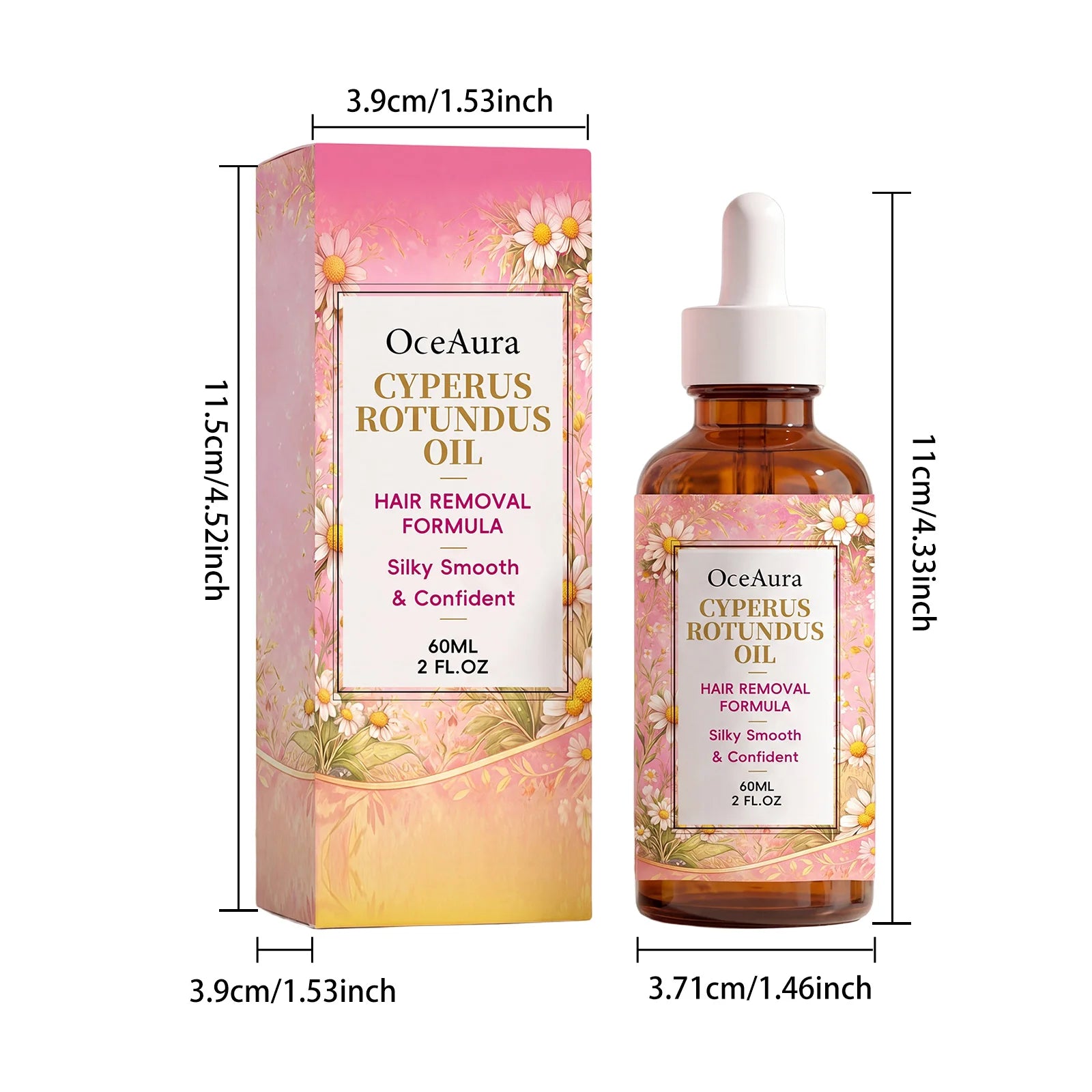 Silky Smooth Cyperus Rotundus Oil Post Hair Removal Care Oil Moisturizing Smoothing Soothe Delicate Skin Inhibitor Hair Body Oil Qme 60ml Boxed
