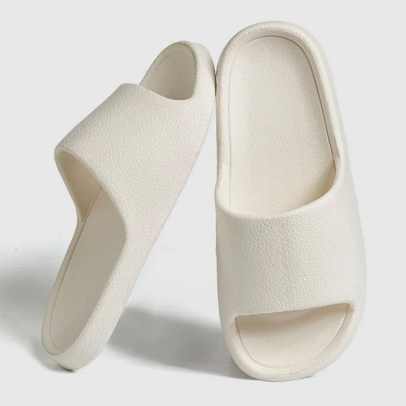 Fashion Men's Summer Ligtweight EVA Indoor Home Sandals Slippers Shoes Men Slippers Outdoor Students Women Comfortable Slides Qme A-White 36-37