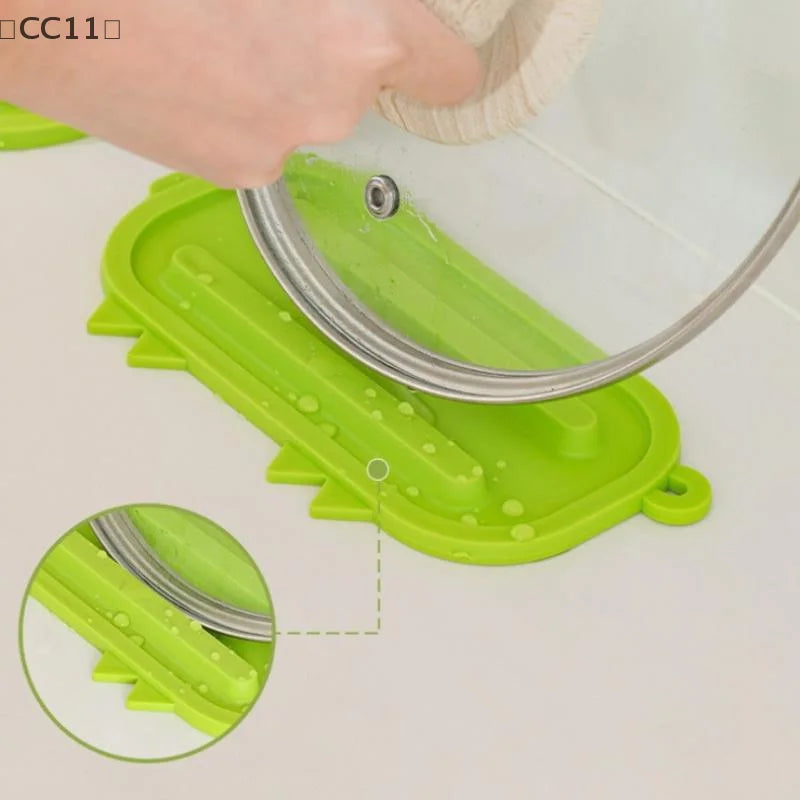 CC11Pot Lid Holder Mat Multi-function Heat Resistant Drying Pad Qme