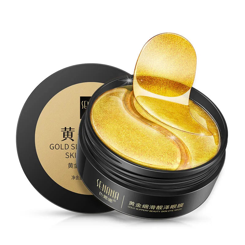 Skincare Products 24K Gold Hyaluronic Acid Eye Mask Remove Dark Qme Black