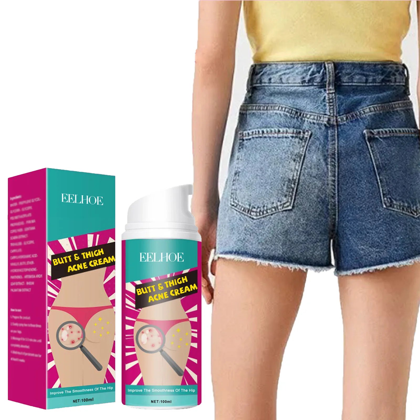 Butt Thigh Acne Cream Remove Pimples Moisturizing Clarifying Brightening Smoothing Skin Care Thigh Acne Removal Cream Qme