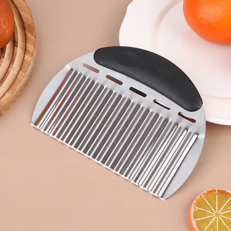 Stainless Steel Slicer Big Wave Shape Potato Chip Cutter French Fries Qme