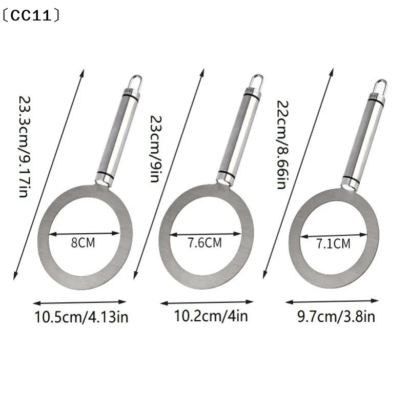 Professional Stainless Steel Brulee Rings Milk Tea Cups Baking Tools Qme