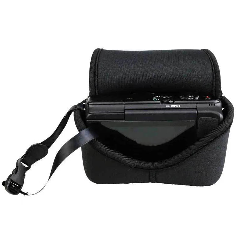 Neoprene Mirrorless Black Camera Pouch Case Bag Soft Outdoor Portable Qme