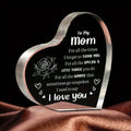 3D Acrylic Heart-Shaped Sign Souvenir Ornaments Home Office Decoration Holiday Birthday Mother Day Gift for Mom Qme multicolour One Size
