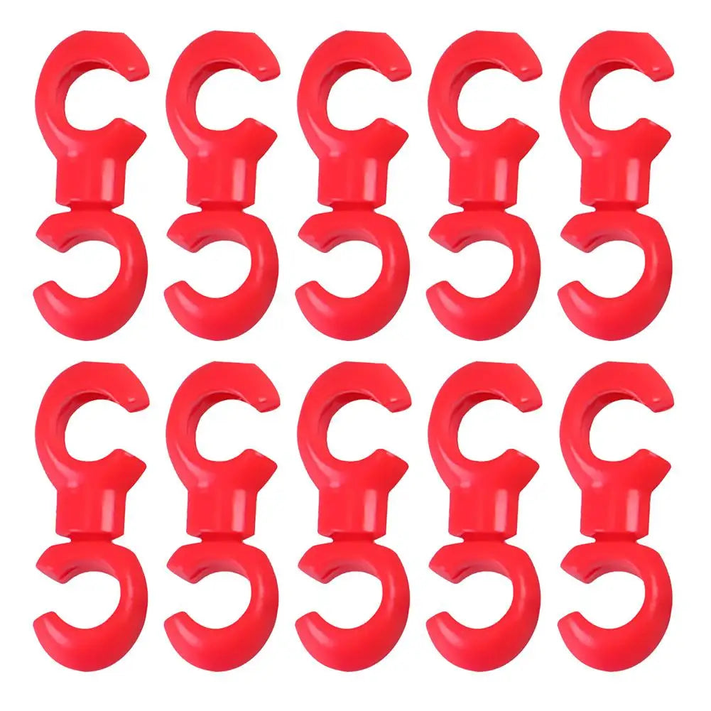 10Pcs/Set S Buckle Bike Brake Derailleur Shift Clips Buckle Cable Line Tube Rotatable MTB Brake Line Clip Ring Clasp Qme Red
