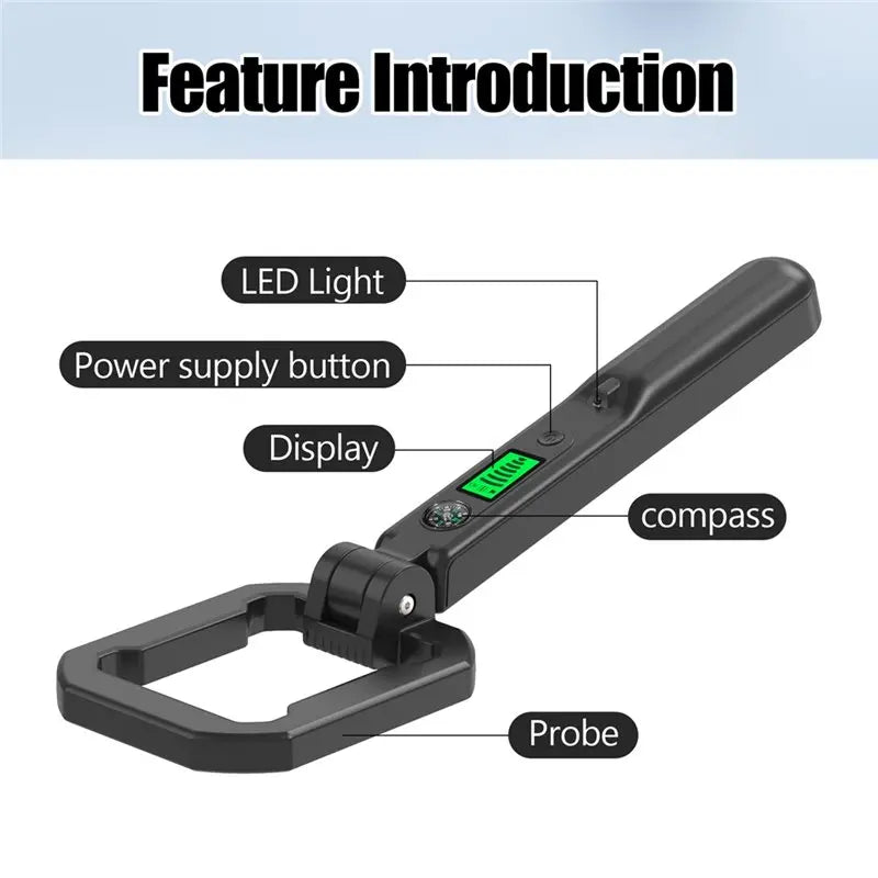 A02F-Handheld Metal Detector With LED Display High Sensitivity Metal Scanner Pinpointer Search Coil Metal Detect Tool Qme