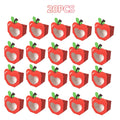 10/20Pcs Apple Window Candy Boxes Heart Winow Gift Box Mini Red Snack Sweet Paper Holder for School Birthday Wedding Party Favor Qme 20Pcs as shown