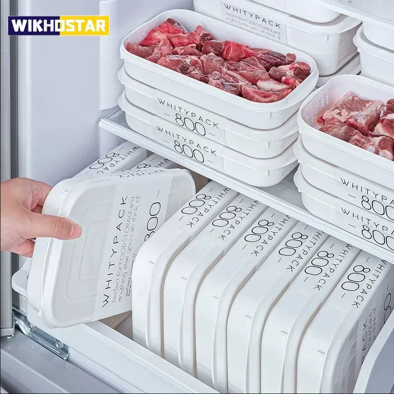 Kitchen Sealed Fresh Storage Containers 4 White Food Box Refrigerator Qme