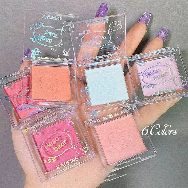 Matte Peach Red Blush Palette Contour Powder Makeup Multi-colored Long Lasting Brighten Cheek Tint Rouge Women New Cosmetics Qme
