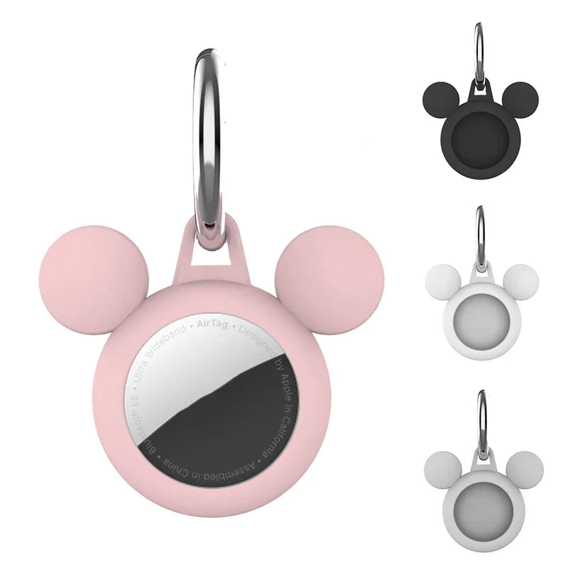 For Apple Airtag Liquid Silicone Case Soft Anti-scratch Protective Sleeve For Airtag Anti-lost Protection Cover AirTag Keychain Qme