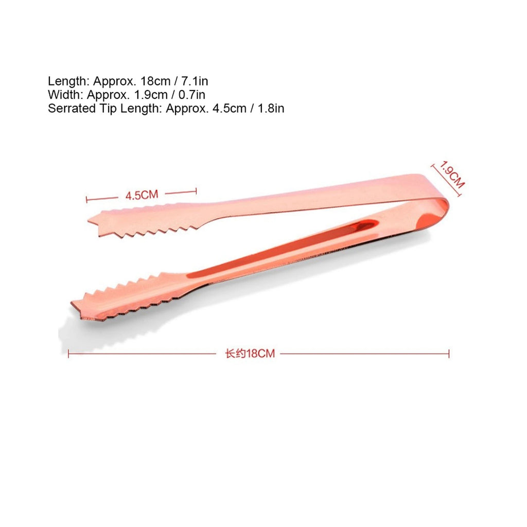 Stainless Steel Ice Tongs Food Serving Tongs with Serrated Tips Non Slip Kitchen BBQ Bar Buffet Restaurant Party Ice Cube Clip Qme