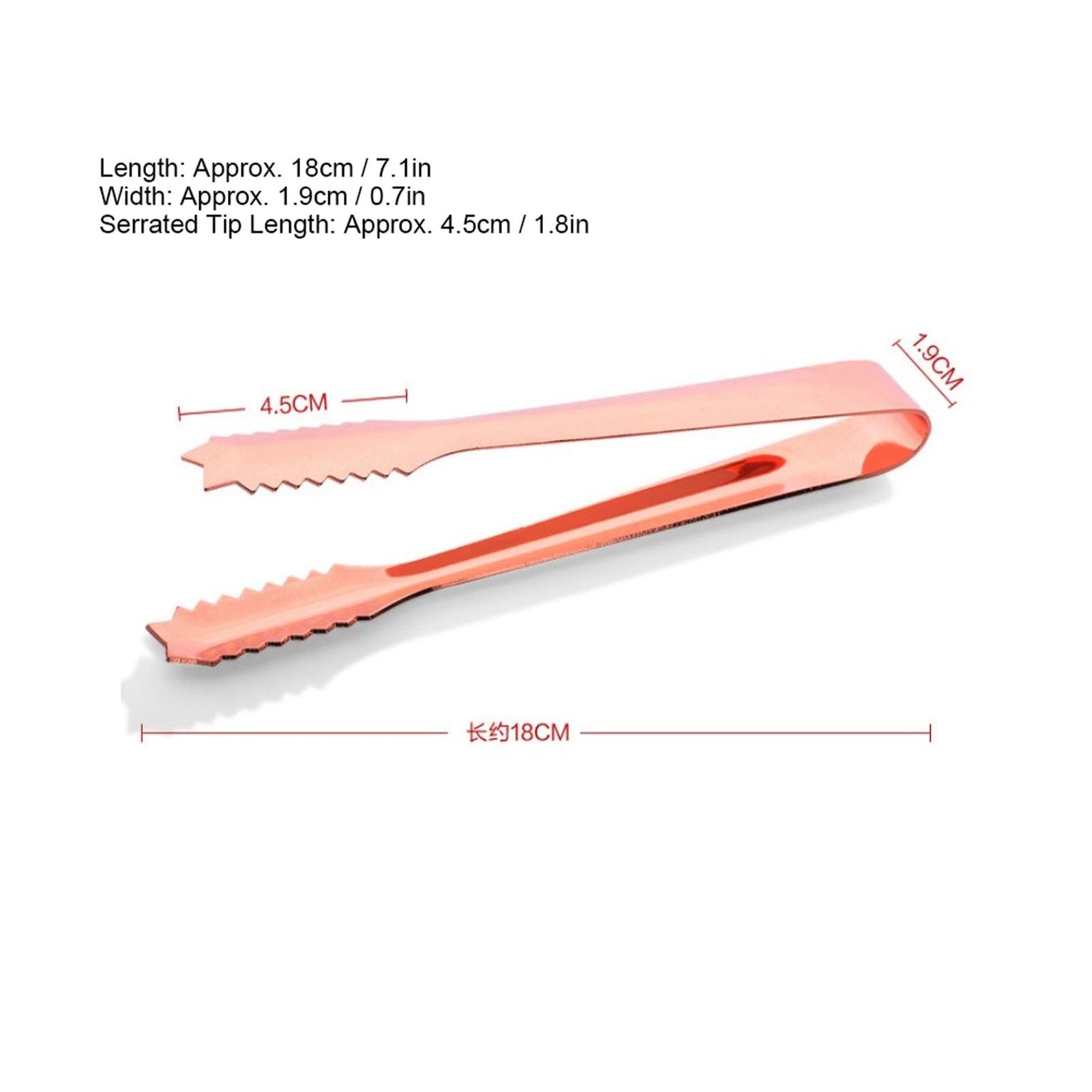 Stainless Steel Ice Tongs Food Serving Tongs with Serrated Tips Non Slip Kitchen BBQ Bar Buffet Restaurant Party Ice Cube Clip Qme