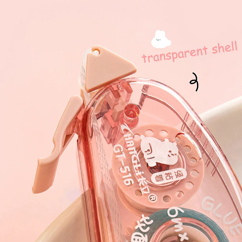 6m*6mm Dot Glue Tape DIY Scrapbooking Creative Stationery School Supplies Transparent Double Sided Adhesive Roller Tape Qme