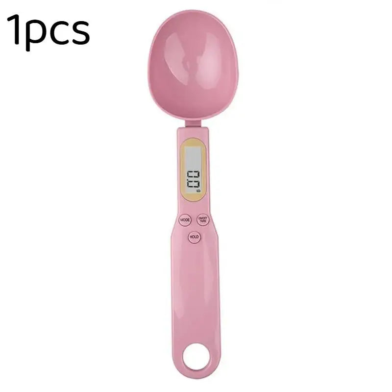 1 0 1- LCD Digital Food Scale Measuring Spoon Coffee Powder Milk Qme Pink