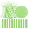 Compress Face Wash Puff with Storage Box Facial Cleansing Sponge for Makeup Remover Round Face Wash Sponge Skincare Beauty Tool Qme green