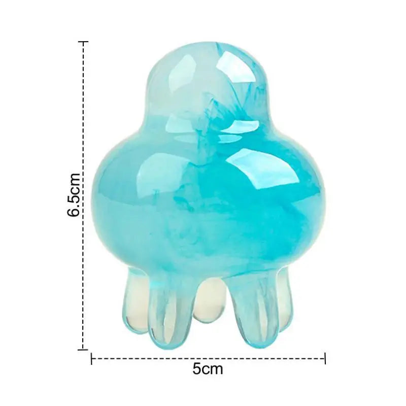 Resin Octopus Scalp Care Massage Comb Meridian Scraping Gua Sha Tool Qme