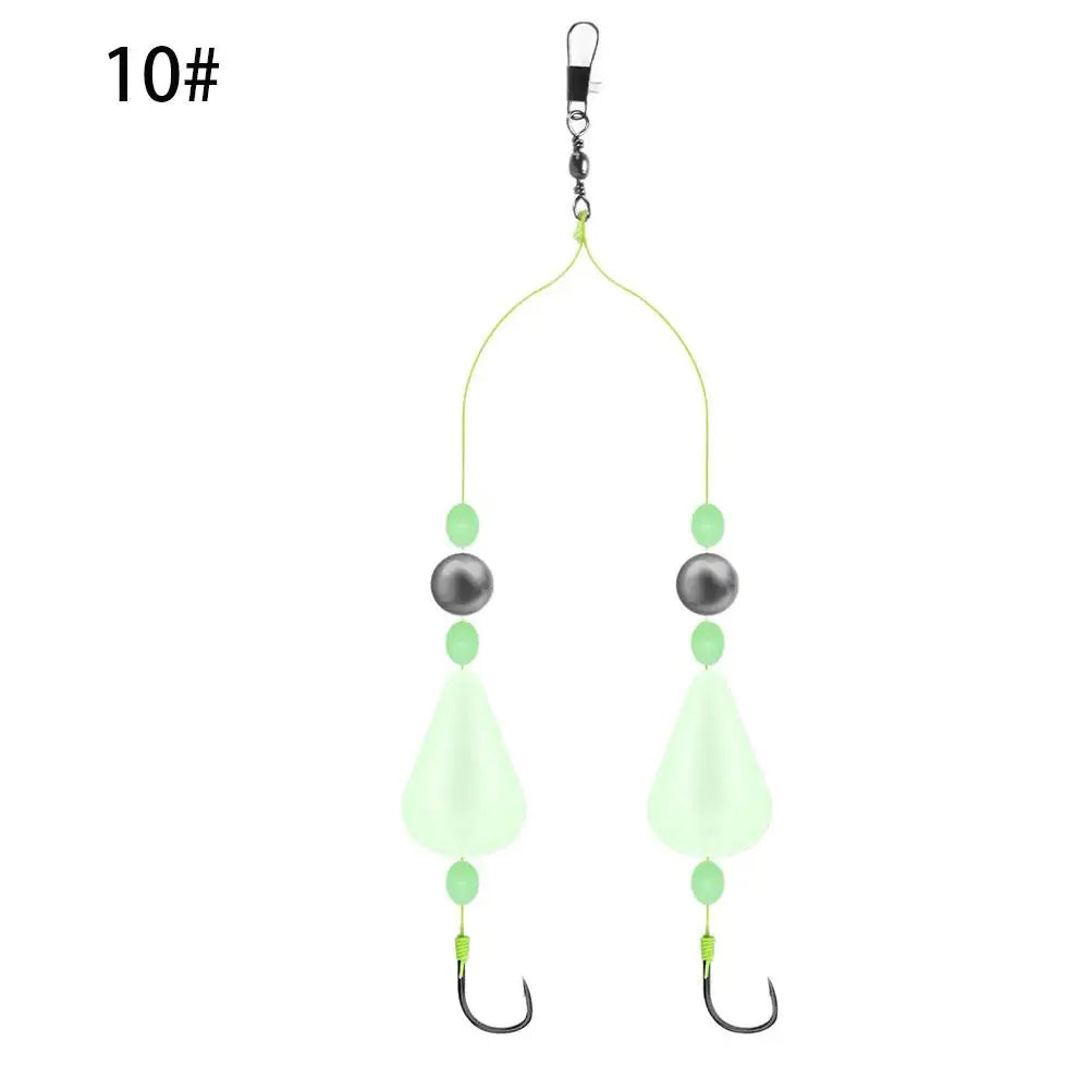 Night Fishing Rig Double Hook Line Reverse Subline Teaser European Qme A