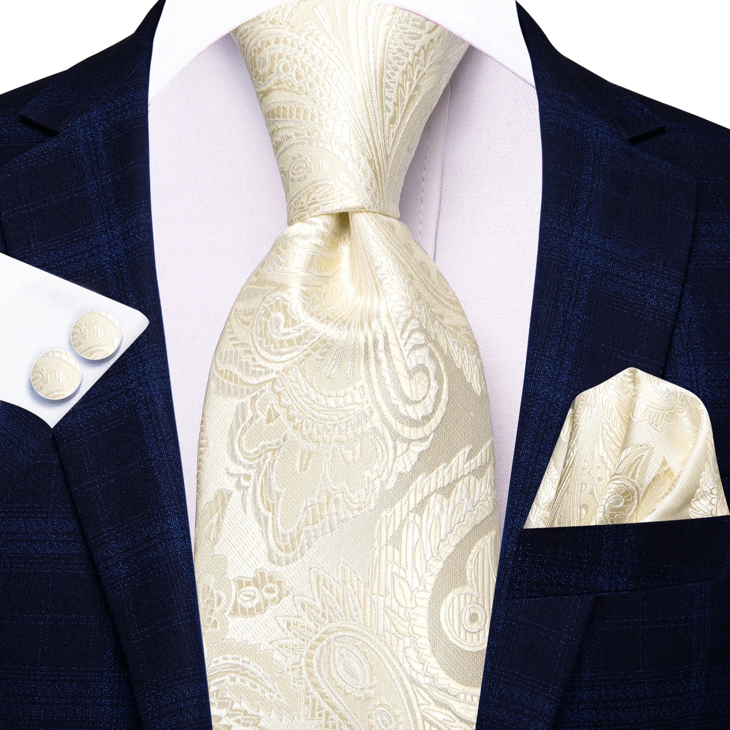 Hi-Tie Designer Orange Teal Striped Paisley Silk Wedding Tie For Men Necktie Hanky Cufflink Fashion Business Party Dropshipping Qme 4041