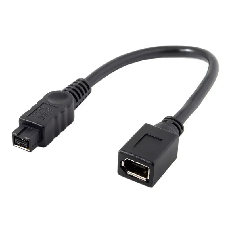 2pcs IEEE1394 firewire 800 9 pinos/6 pinos cabo firewire 800 400 ieee 1394 cabo (9pin 6pin) 2ft IEEE1394B Firewire 9Pin to 9Pin Qme